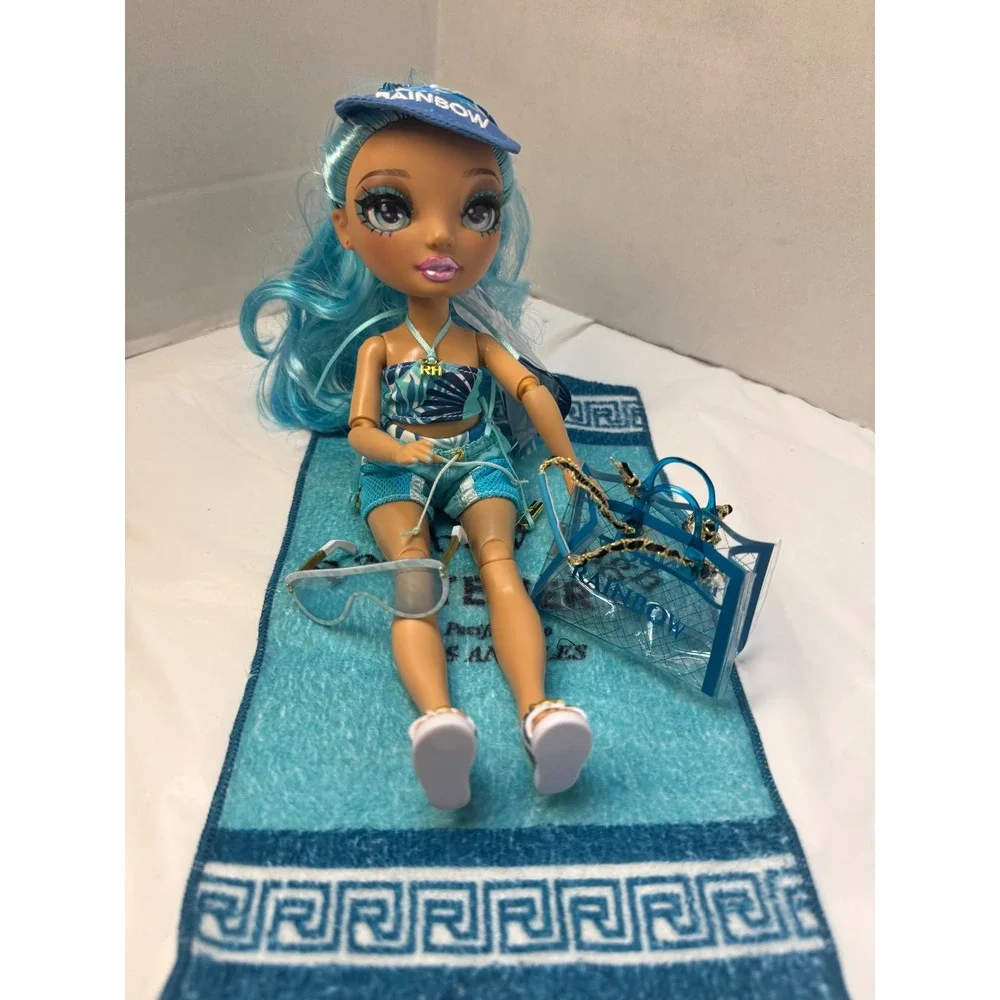 Rainbow High Pacific Coast Hali Capri Blue Fashion Doll Beach Accessories MGA